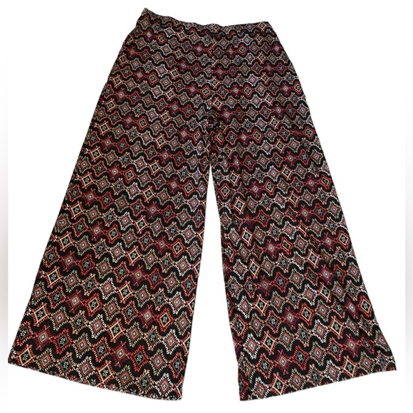 New Cuddl Duds Flexwear 1X Geometric, Print, Wide Leg Atleisure Pants - Picture 4 of 6